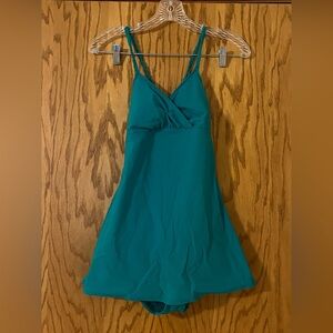 Talbots Teal Women Swim Dress
